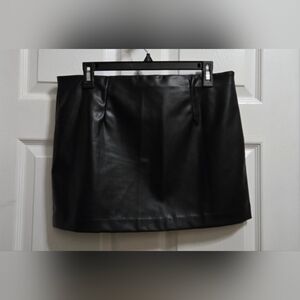 H&M Sleek Black Mini Skirt, Size M NWOT